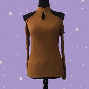 Women’s Forever 21 Burnt Orange Ribbed Lightweight Top